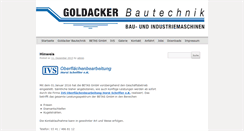 Desktop Screenshot of goldacker-bautechnik.de