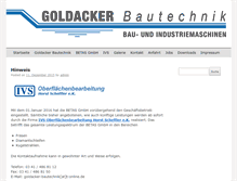 Tablet Screenshot of goldacker-bautechnik.de